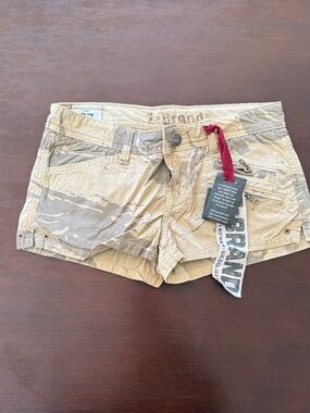 Women's Beige Cargo-Style Camo Shorts